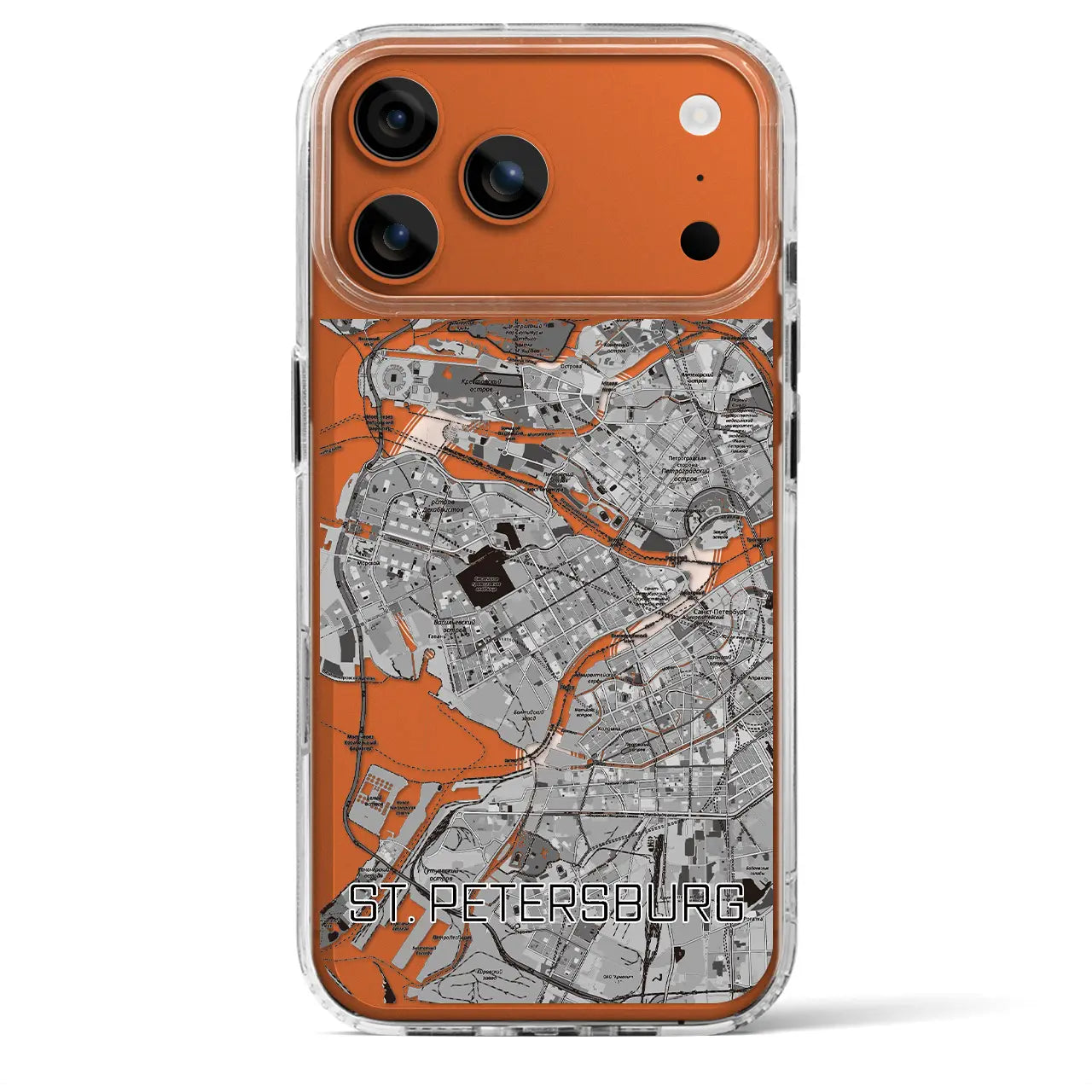 【サンクトペテルブルク（ロシア）】地図柄iPhoneケース（MagSafeタイプ）