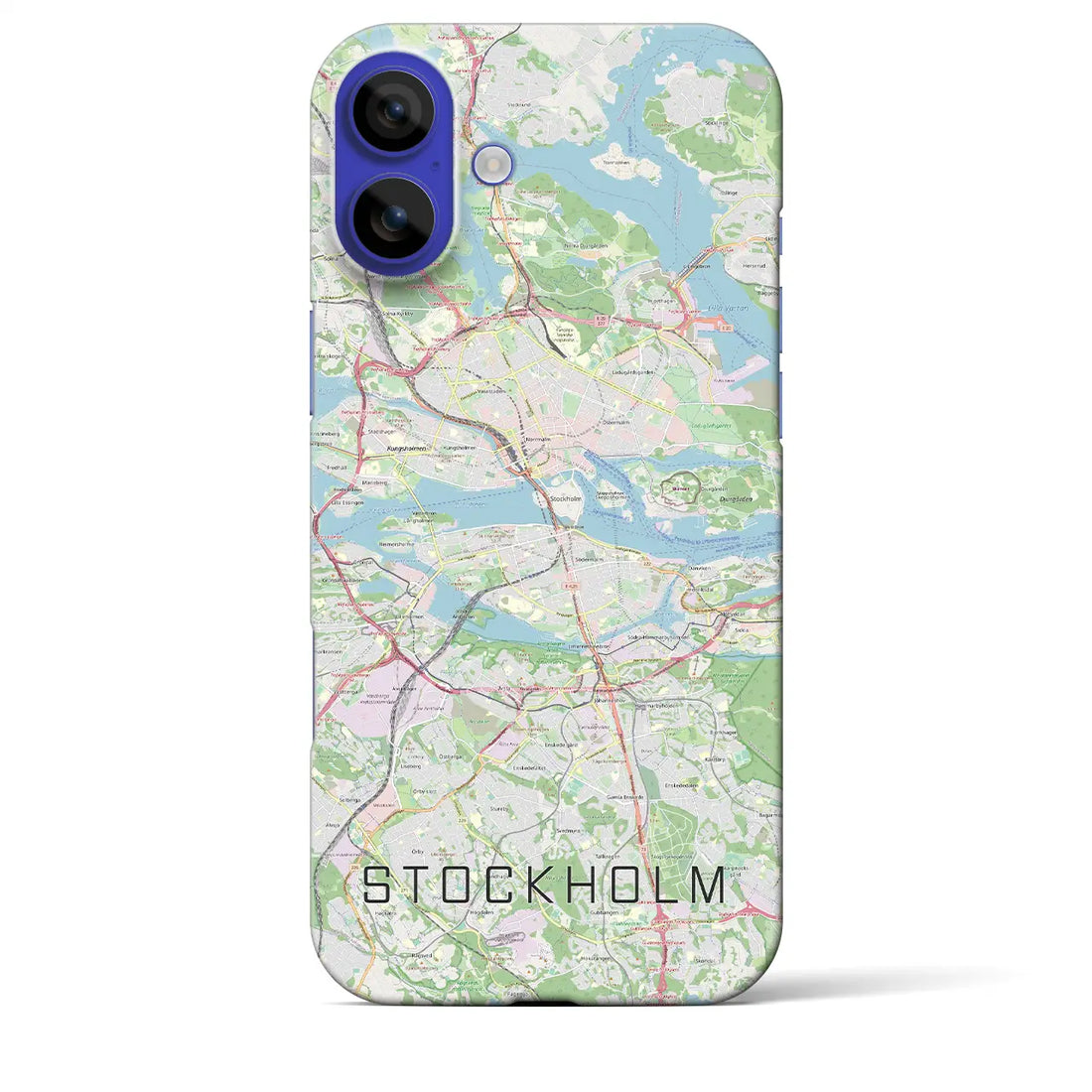 【ストックホルム(スウェーデン)】地図柄iPhoneケース(バックカバータイプ)ナチュラル・iPhone 16 Pro Max 用