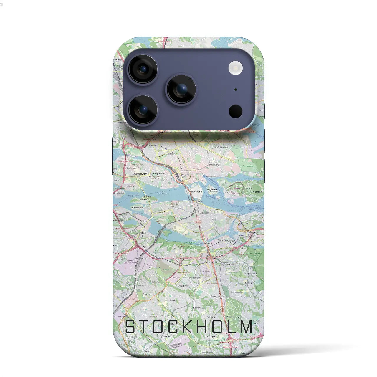 【ストックホルム（スウェーデン）】地図柄iPhoneケース（バックカバータイプ）