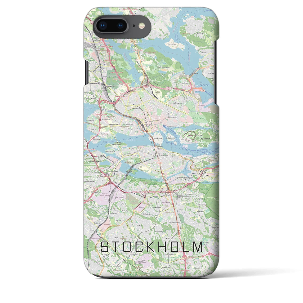 【ストックホルム（スウェーデン）】地図柄iPhoneケース（バックカバータイプ）