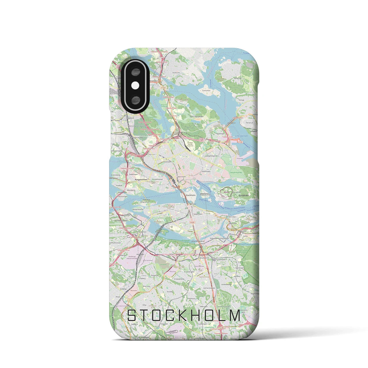 【ストックホルム（スウェーデン）】地図柄iPhoneケース（バックカバータイプ）