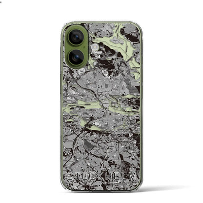 【ストックホルム（スウェーデン）】地図柄iPhoneケース（クリアタイプ）