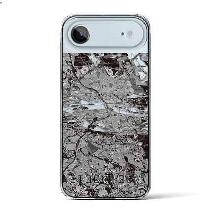 【ストックホルム（スウェーデン）】地図柄iPhoneケース（クリアタイプ）