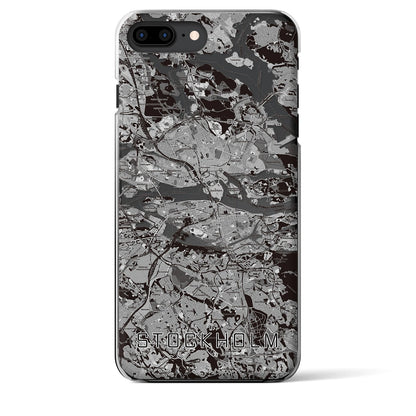 【ストックホルム（スウェーデン）】地図柄iPhoneケース（クリアタイプ）