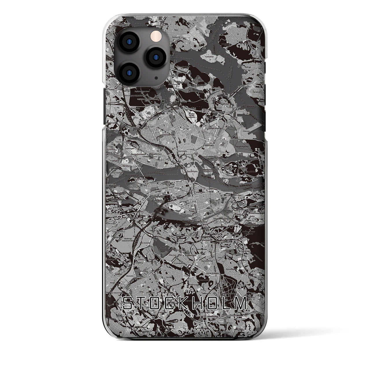 【ストックホルム（スウェーデン）】地図柄iPhoneケース（クリアタイプ）