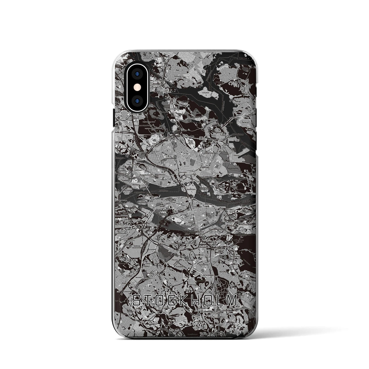 【ストックホルム（スウェーデン）】地図柄iPhoneケース（クリアタイプ）