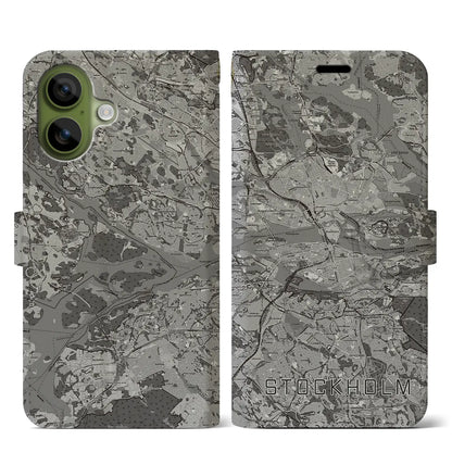 【ストックホルム（スウェーデン）】地図柄iPhoneケース（手帳タイプ）