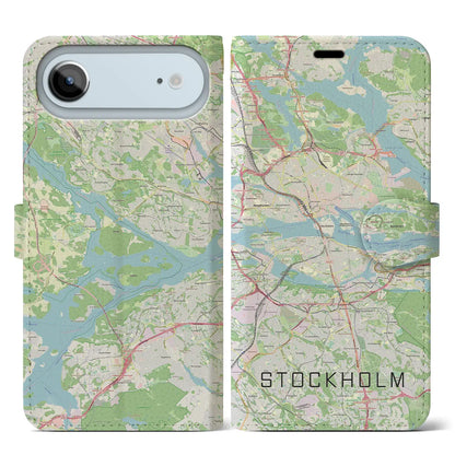 【ストックホルム（スウェーデン）】地図柄iPhoneケース（手帳タイプ）