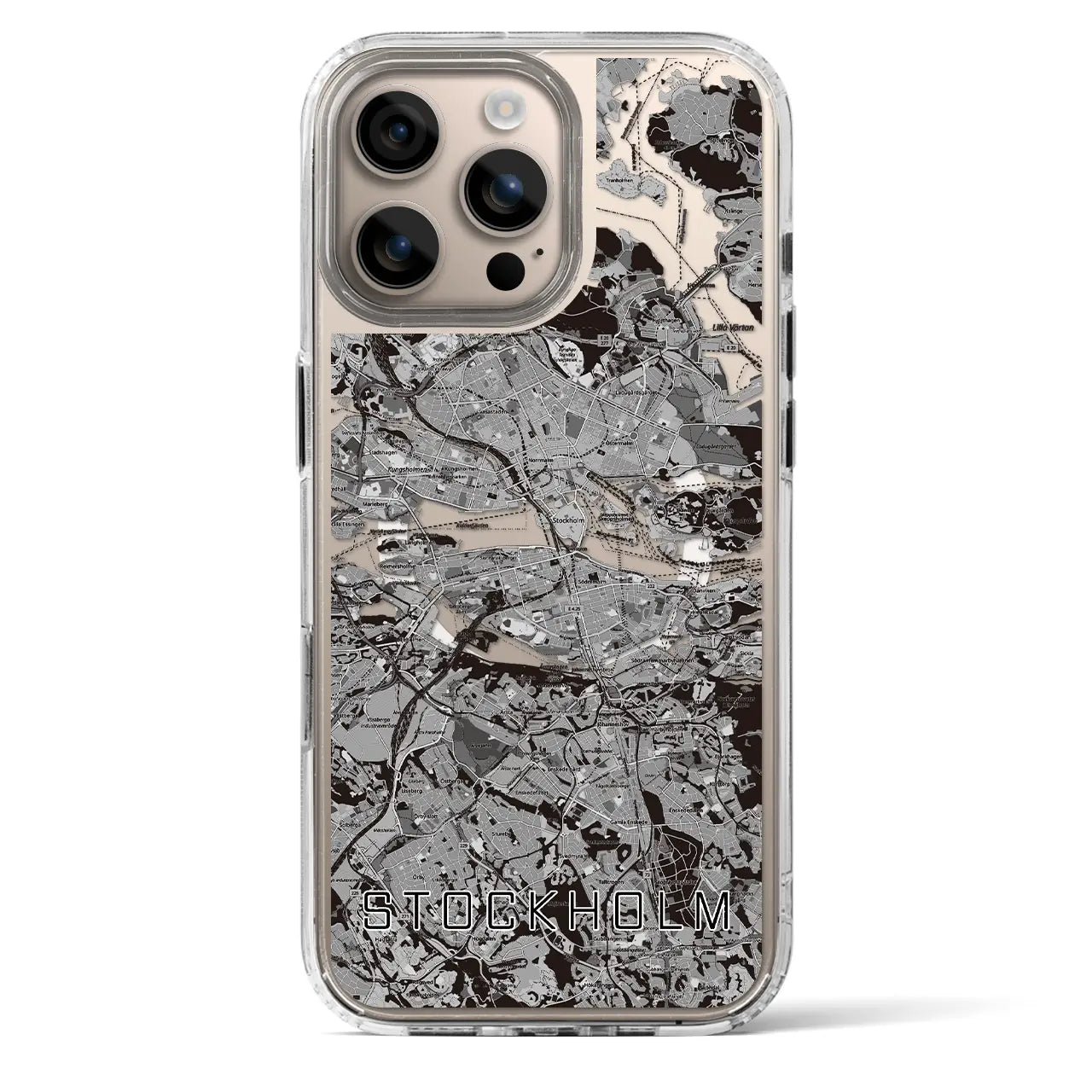 【ストックホルム（スウェーデン）】地図柄iPhoneケース（MagSafeタイプ）