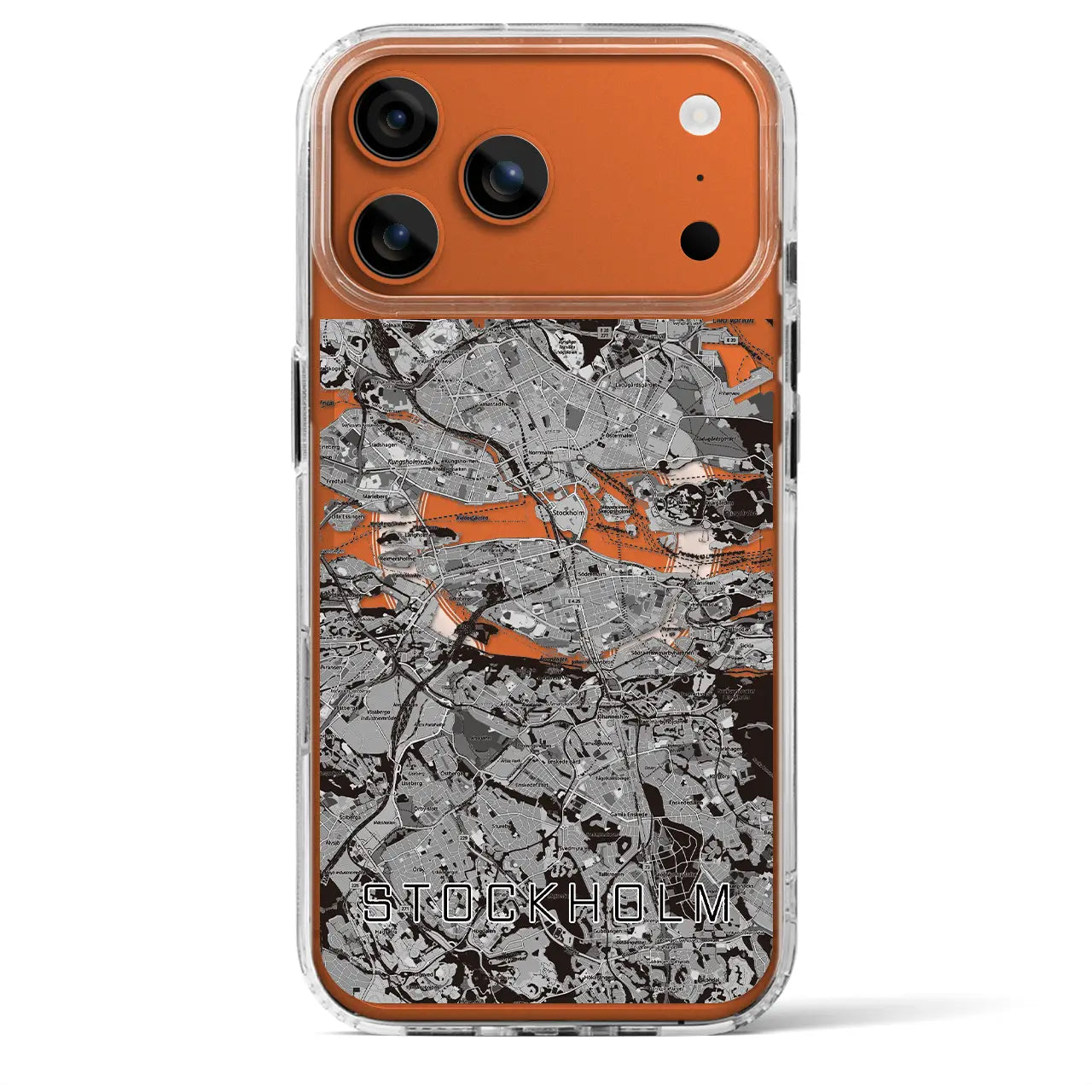 【ストックホルム（スウェーデン）】地図柄iPhoneケース（MagSafeタイプ）