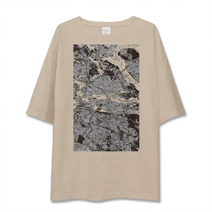【ストックホルム（スウェーデン）】地図柄ビッグシルエットTシャツ