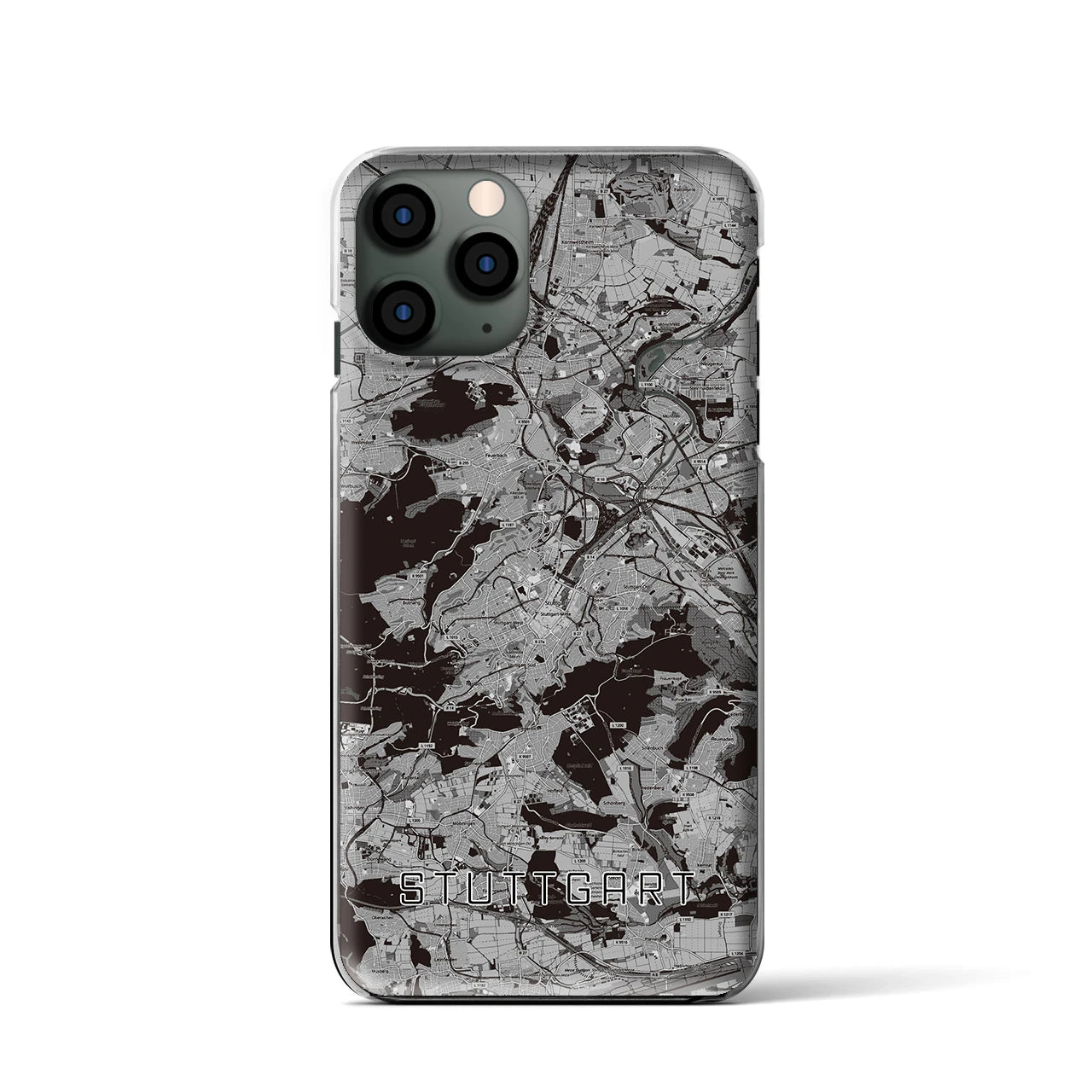 【シュトゥットガルト（ドイツ）】地図柄iPhoneケース（クリアタイプ）