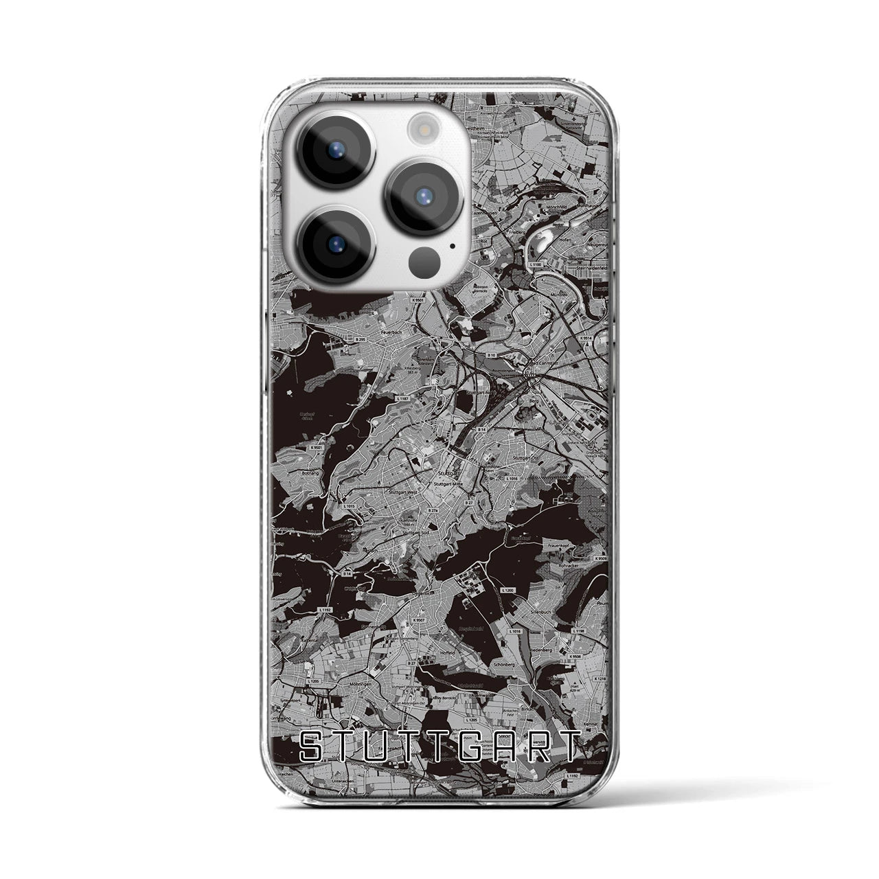 【シュトゥットガルト（ドイツ）】地図柄iPhoneケース（クリアタイプ）