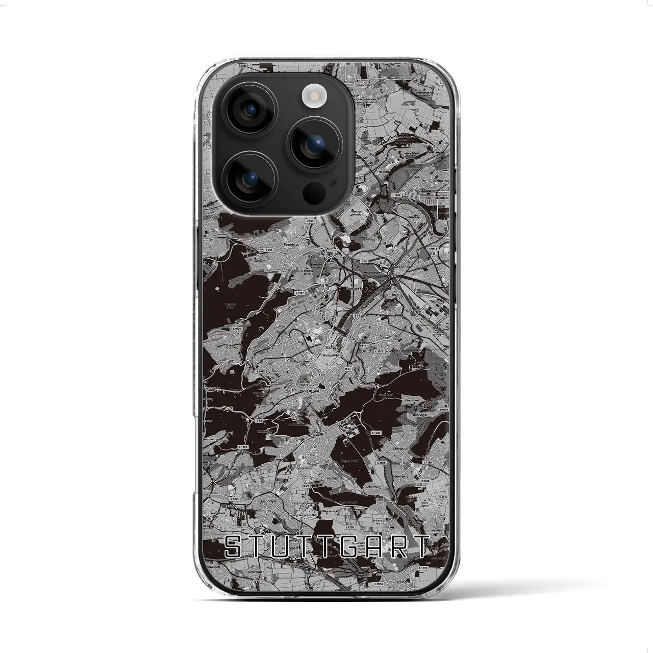 【シュトゥットガルト（ドイツ）】地図柄iPhoneケース（クリアタイプ）