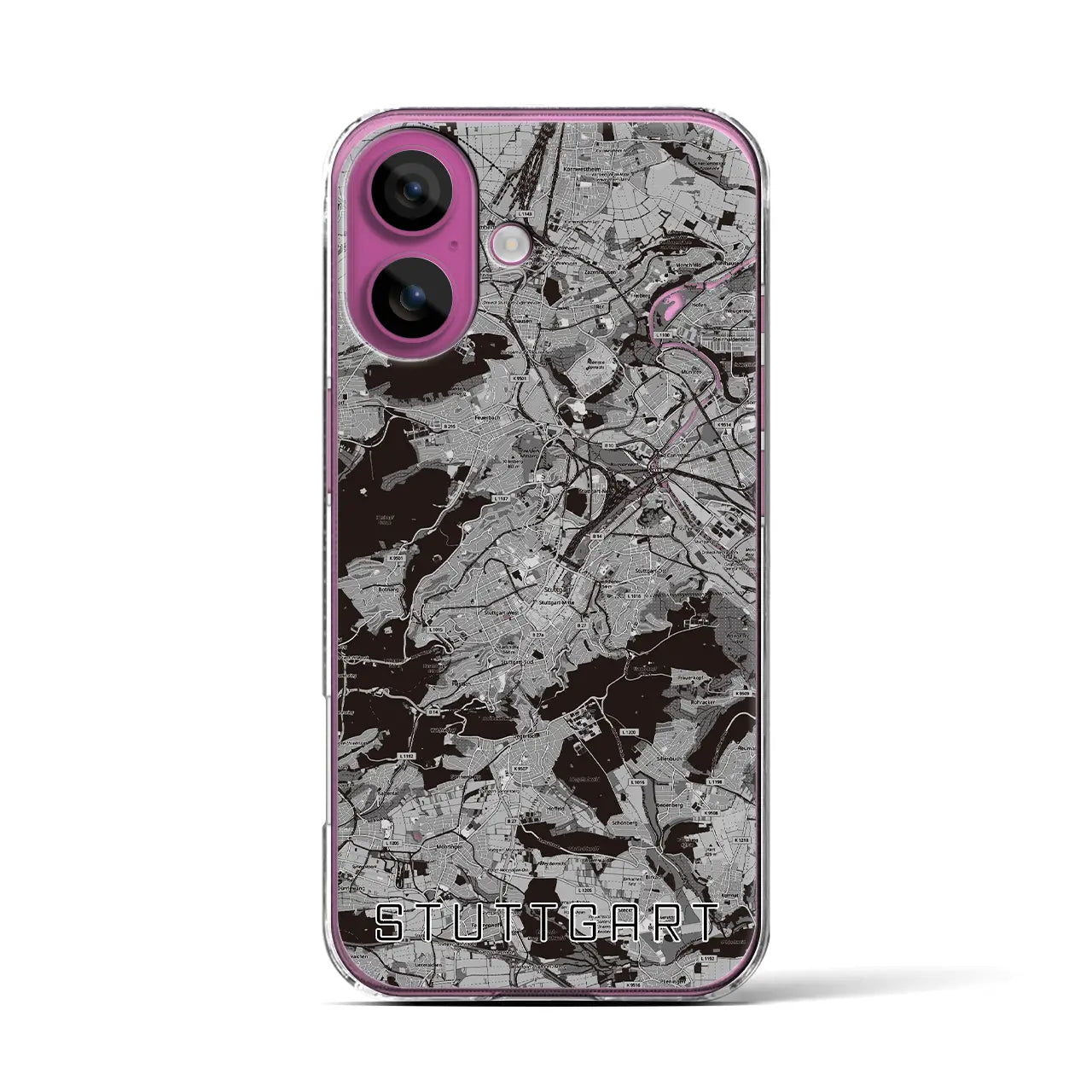 【シュトゥットガルト（ドイツ）】地図柄iPhoneケース（クリアタイプ）