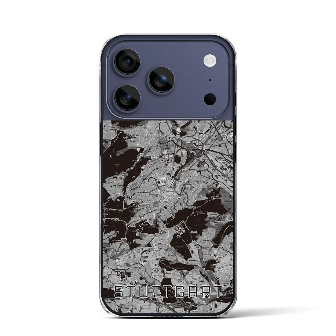 【シュトゥットガルト（ドイツ）】地図柄iPhoneケース（クリアタイプ）