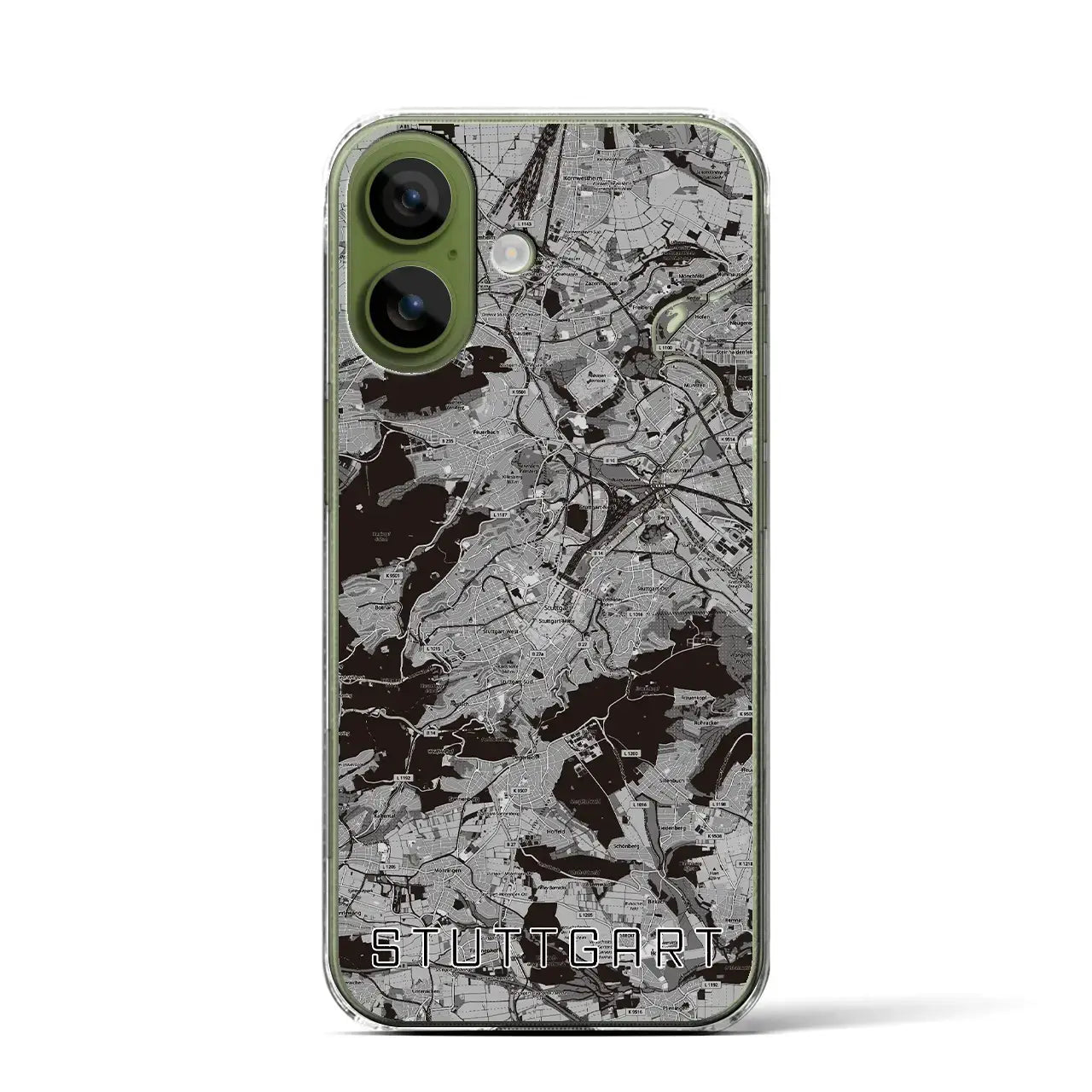 【シュトゥットガルト（ドイツ）】地図柄iPhoneケース（クリアタイプ）