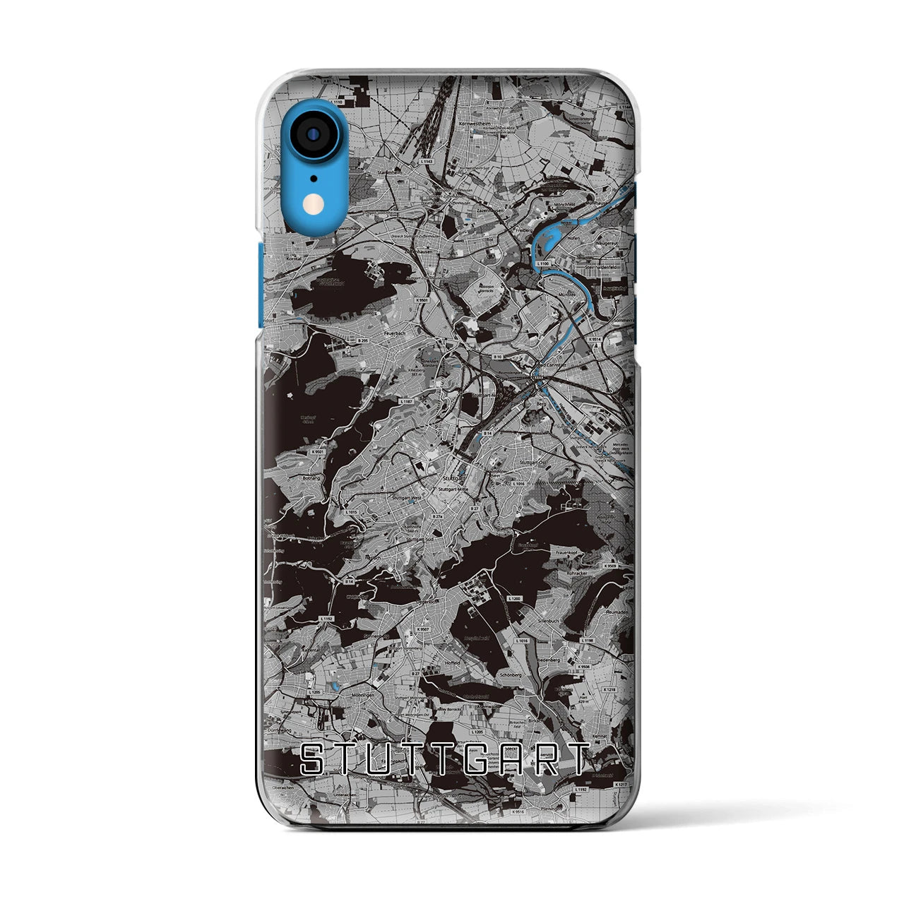 【シュトゥットガルト（ドイツ）】地図柄iPhoneケース（クリアタイプ）