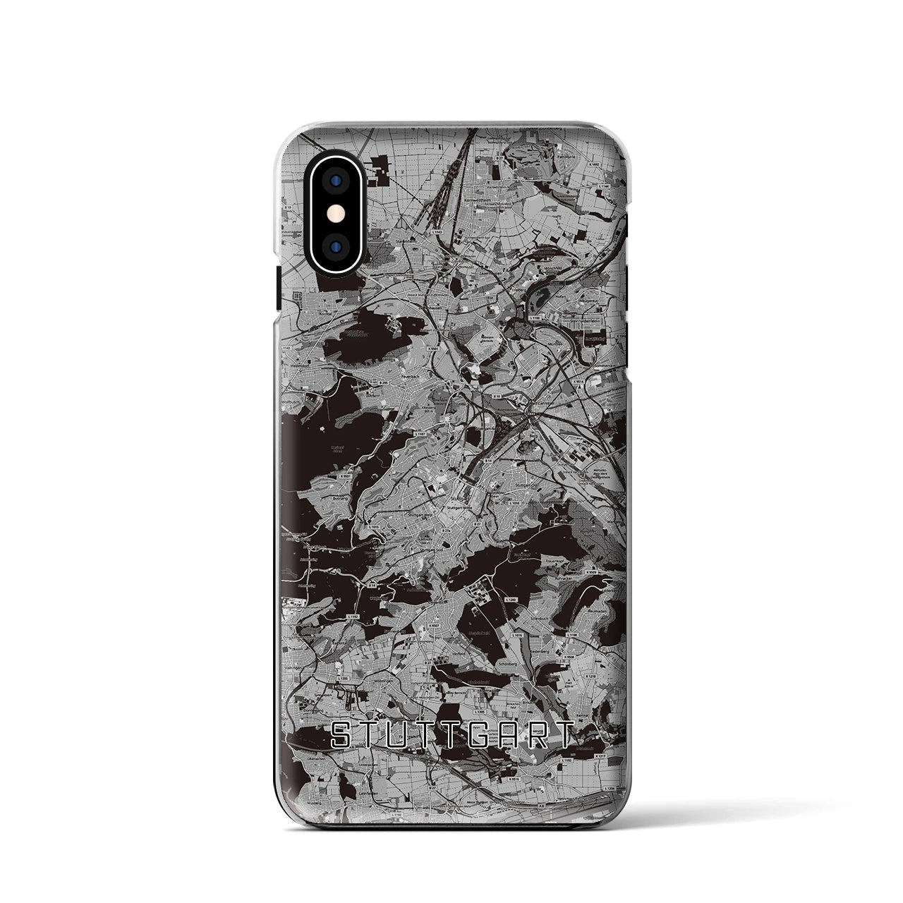 【シュトゥットガルト（ドイツ）】地図柄iPhoneケース（クリアタイプ）
