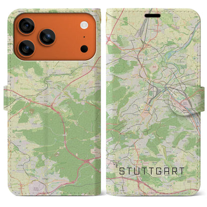 【シュトゥットガルト（ドイツ）】地図柄iPhoneケース（手帳タイプ）