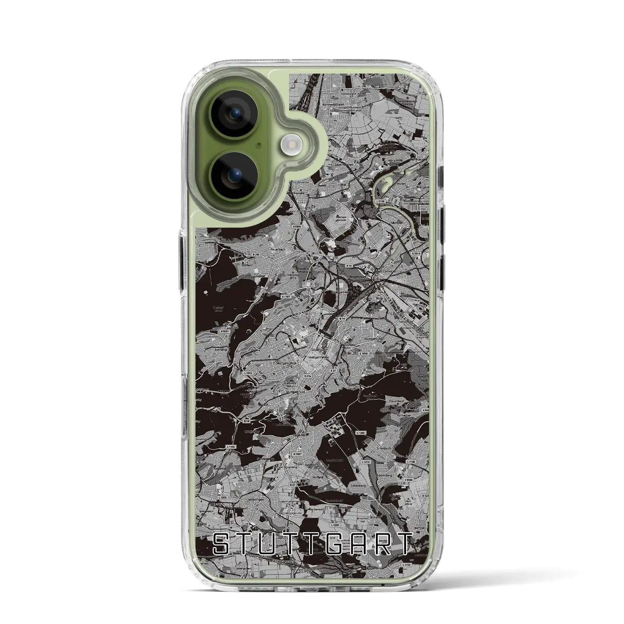 【シュトゥットガルト（ドイツ）】地図柄iPhoneケース（MagSafeタイプ）