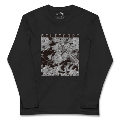 【シュトゥットガルト（ドイツ）】地図柄ロングスリーブTシャツ