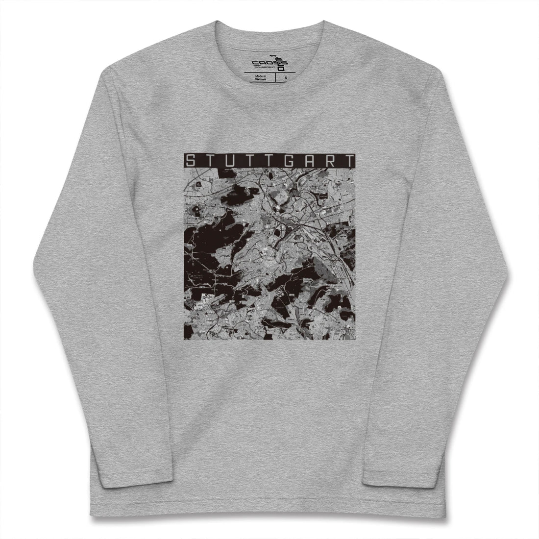 【シュトゥットガルト（ドイツ）】地図柄ロングスリーブTシャツ