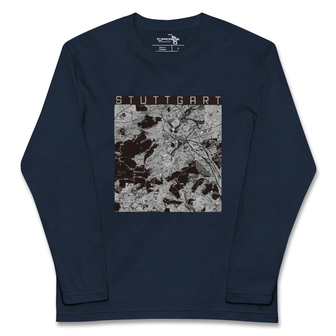 【シュトゥットガルト（ドイツ）】地図柄ロングスリーブTシャツ