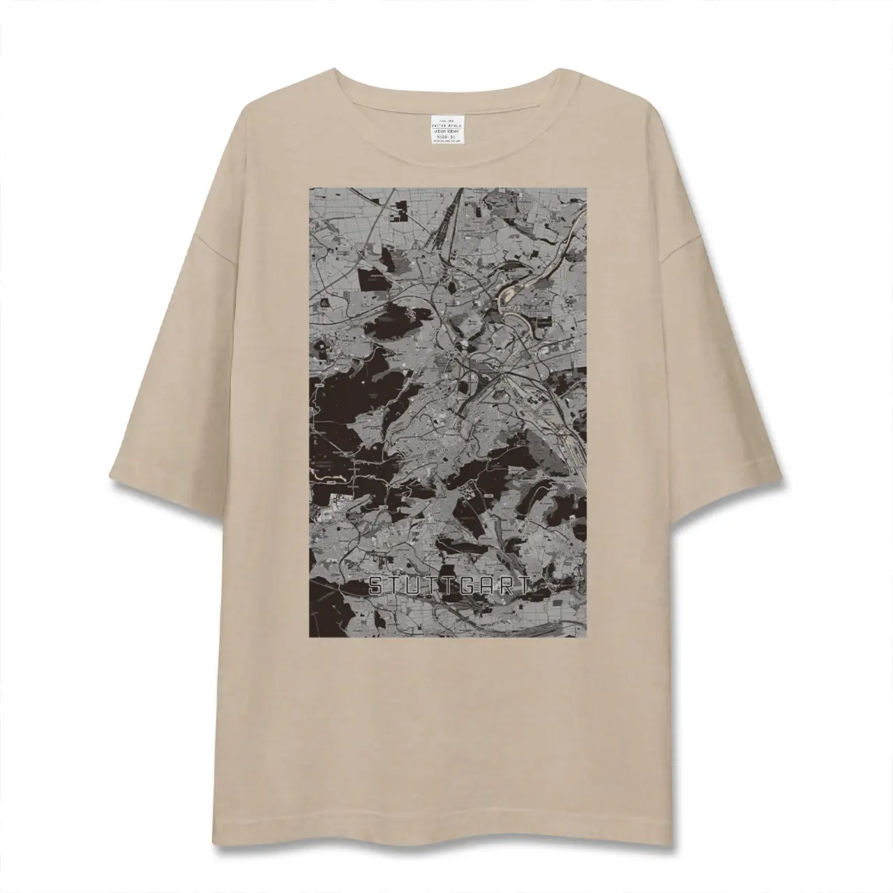 【シュトゥットガルト（ドイツ）】地図柄ビッグシルエットTシャツ