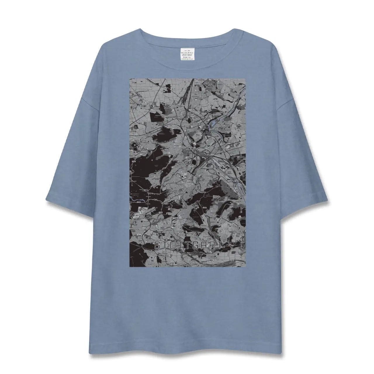 【シュトゥットガルト（ドイツ）】地図柄ビッグシルエットTシャツ