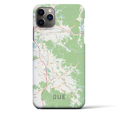 【須恵（福岡県）】地図柄iPhoneケース（バックカバータイプ）