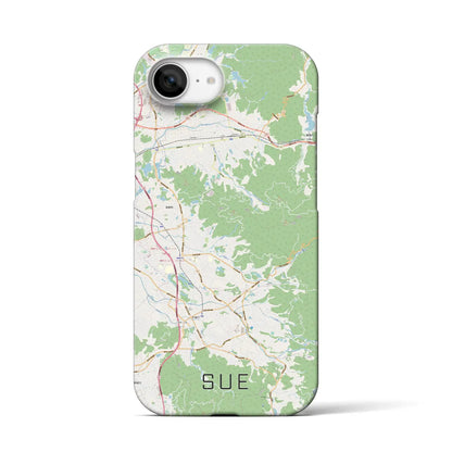 【須恵（福岡県）】地図柄iPhoneケース（バックカバータイプ）