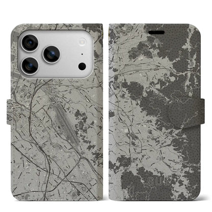 【須恵（福岡県）】地図柄iPhoneケース（手帳タイプ）