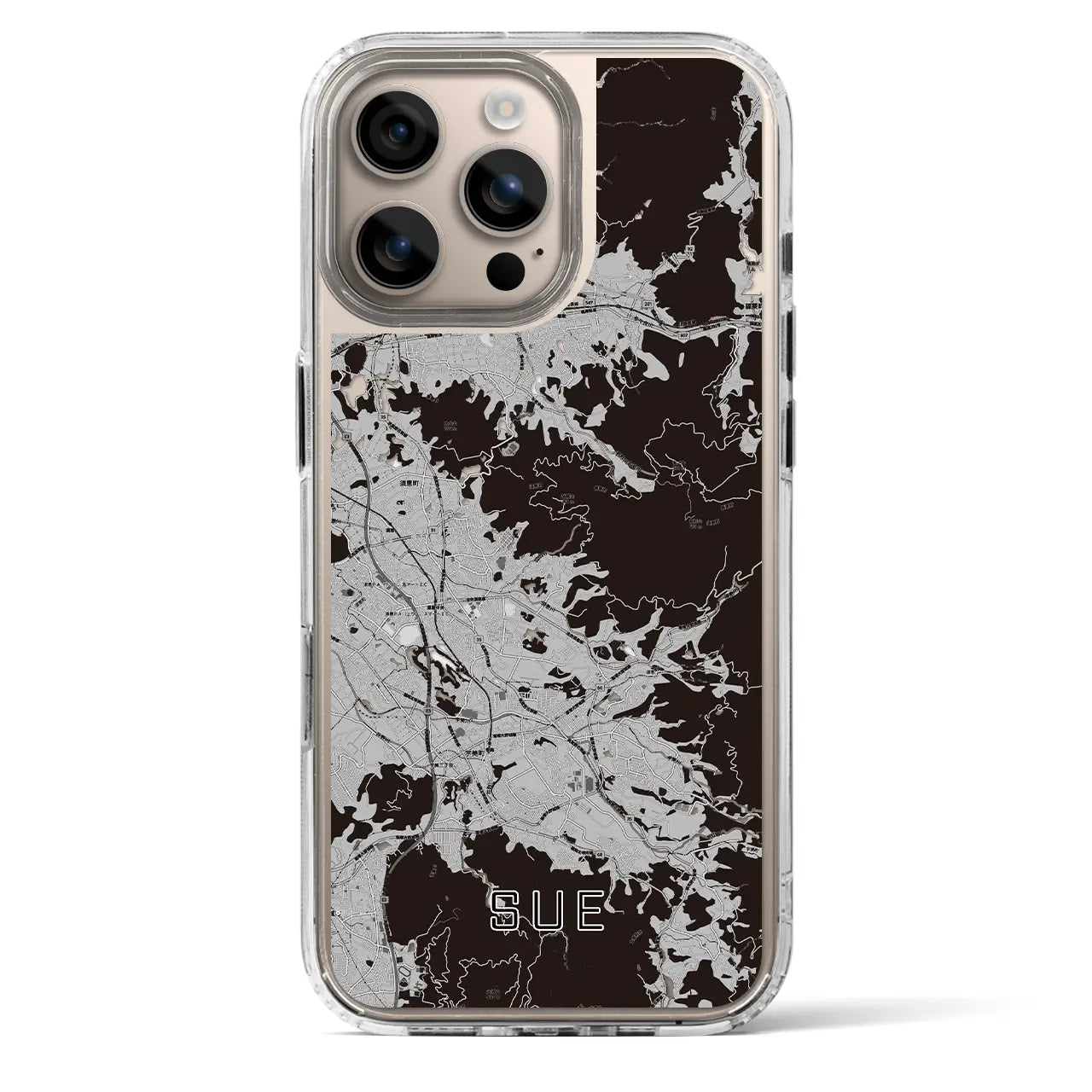 【須恵（福岡県）】地図柄iPhoneケース（MagSafeタイプ）