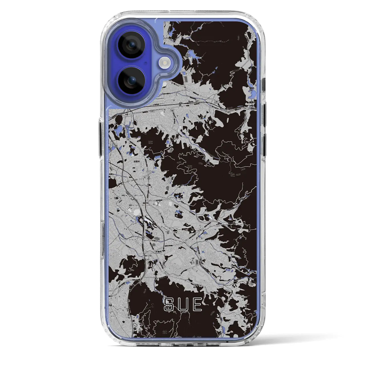 【須恵（福岡県）】地図柄iPhoneケース（MagSafeタイプ）