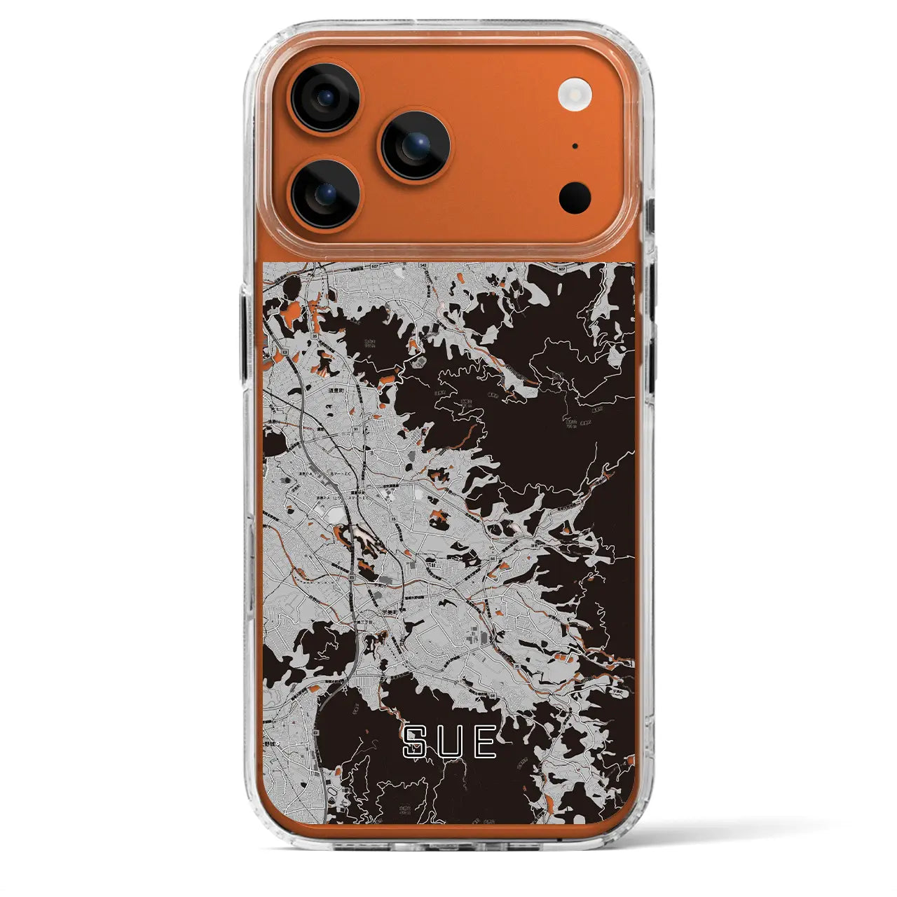 【須恵（福岡県）】地図柄iPhoneケース（MagSafeタイプ）