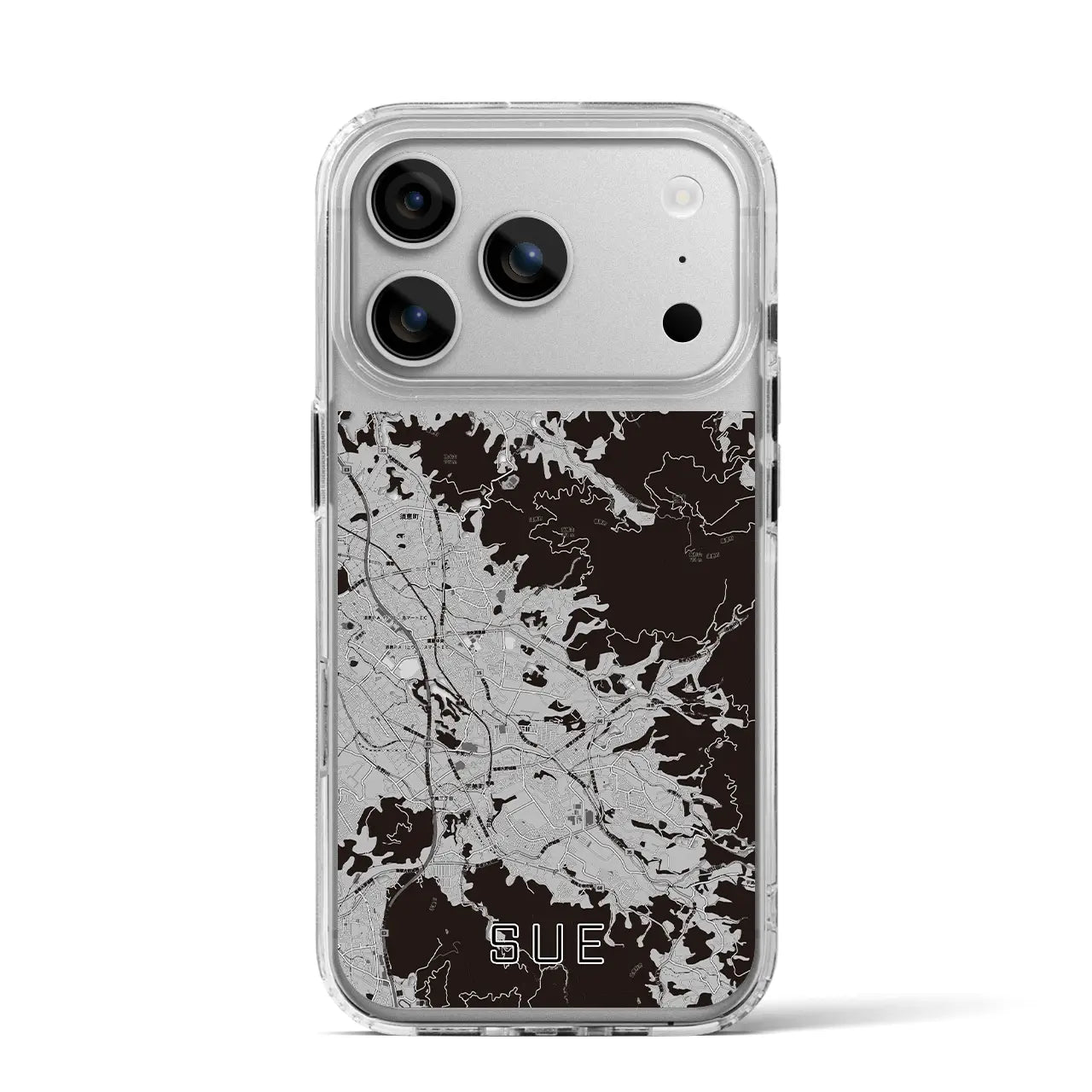 【須恵（福岡県）】地図柄iPhoneケース（MagSafeタイプ）