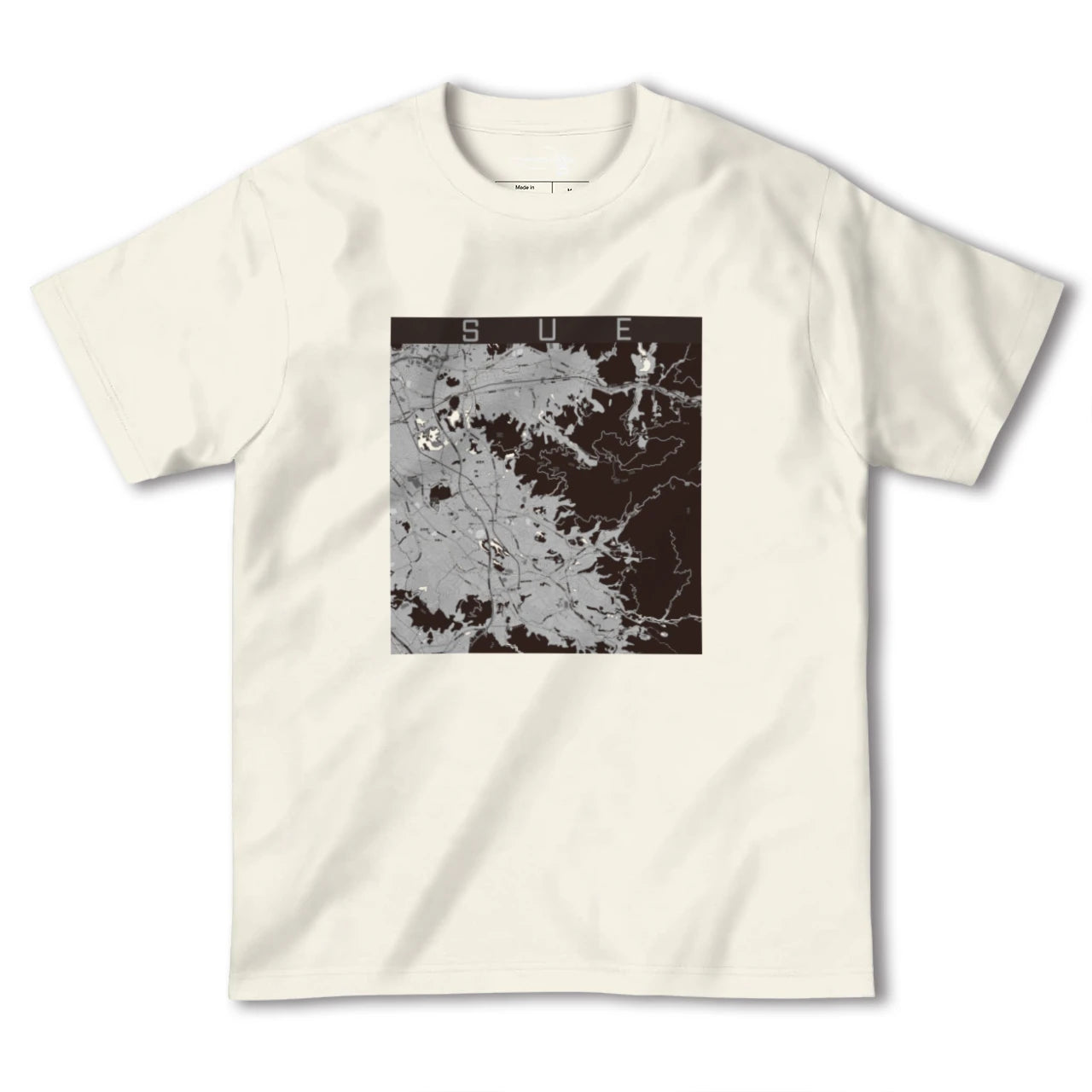 【須恵（福岡県）】地図柄ヘビーウェイトTシャツ