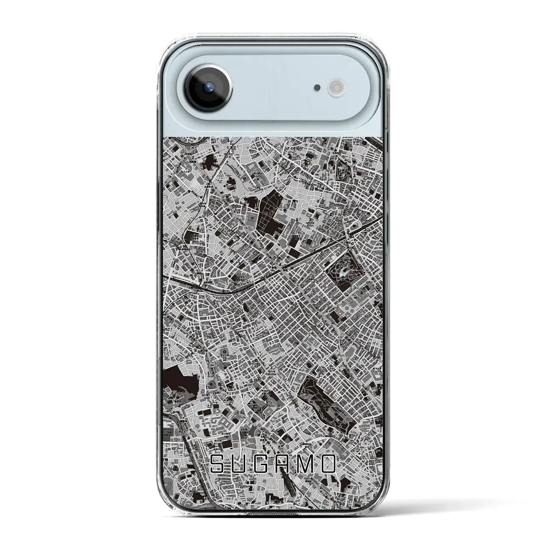 【巣鴨（東京都）】地図柄iPhoneケース（クリアタイプ）モノトーン・iPhone 17 Pro Max 用