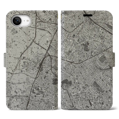 【巣鴨（東京都）】地図柄iPhoneケース（手帳タイプ）