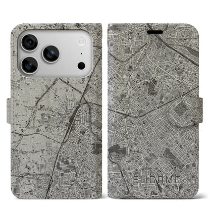 【巣鴨（東京都）】地図柄iPhoneケース（手帳タイプ）