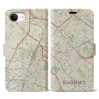 【巣鴨（東京都）】地図柄iPhoneケース（手帳タイプ）