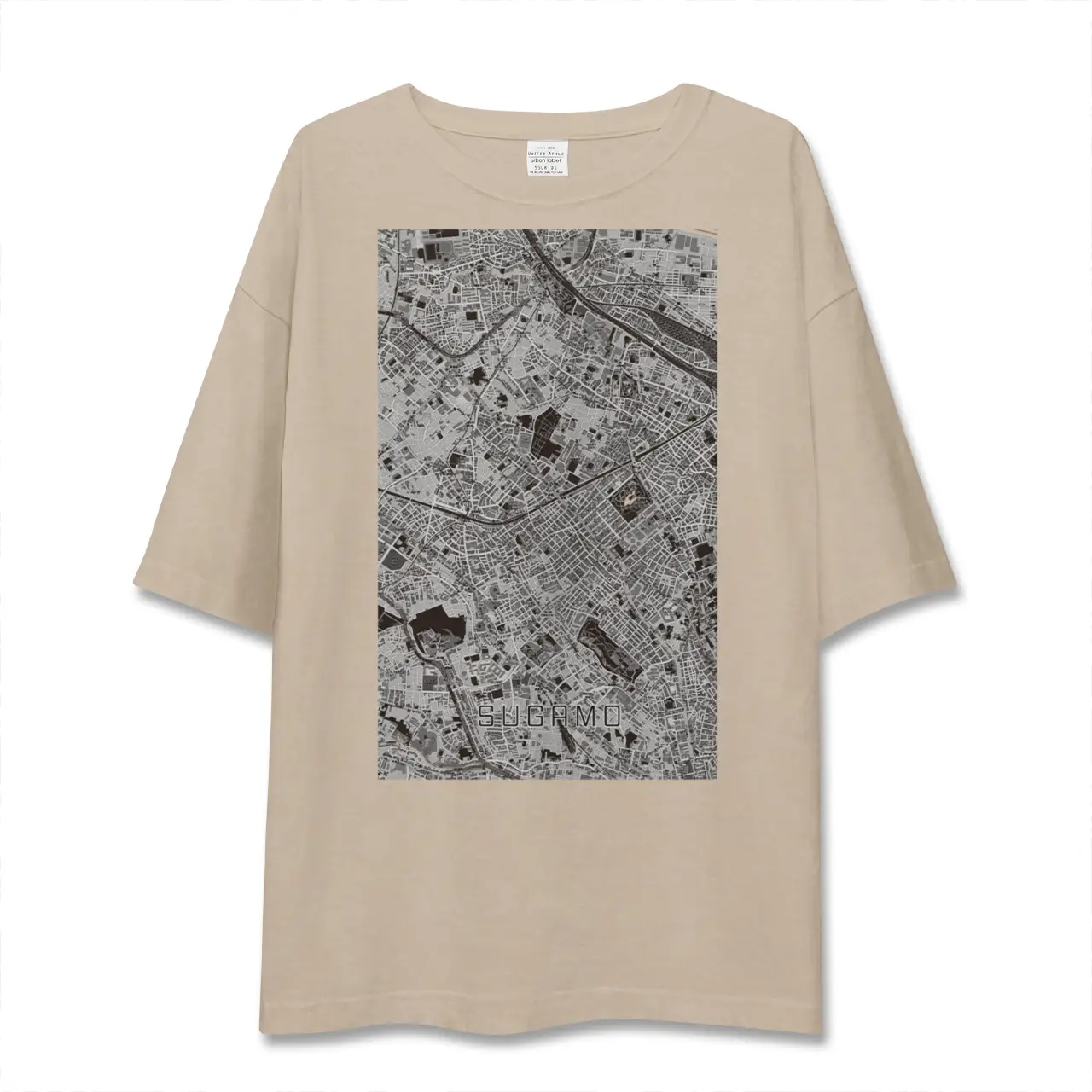 【巣鴨（東京都）】地図柄ビッグシルエットTシャツ