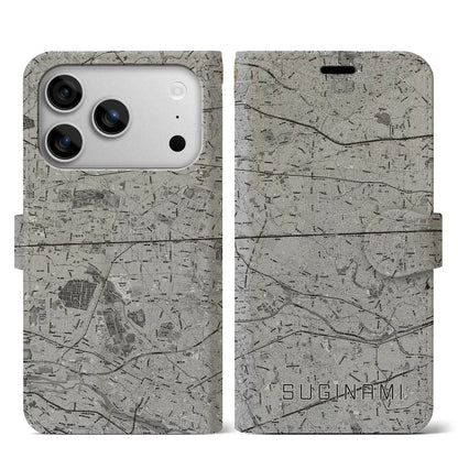 【杉並（東京都）】地図柄iPhoneケース（手帳タイプ）