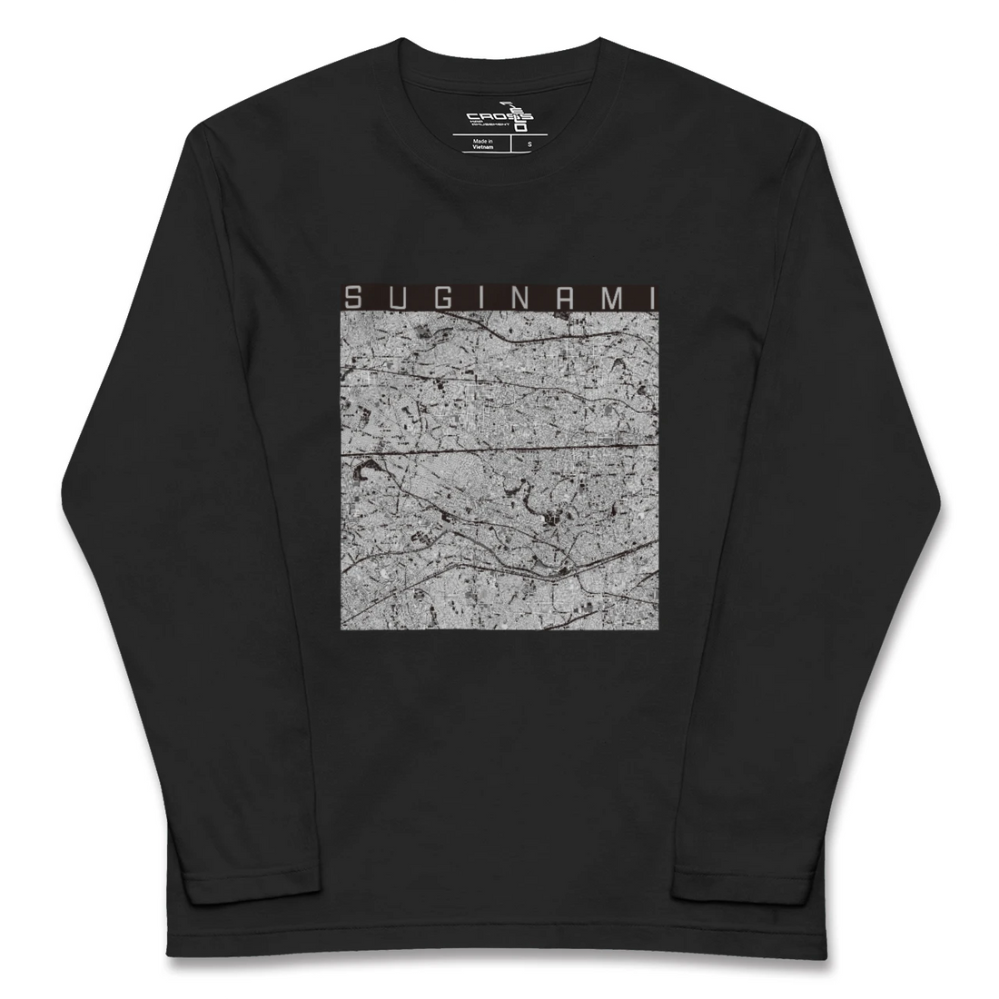 【杉並（東京都）】地図柄ロングスリーブTシャツ