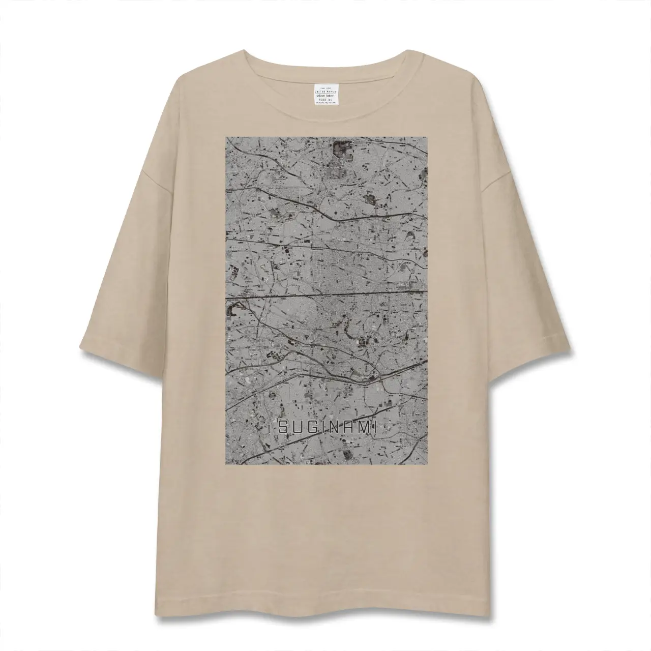 【杉並（東京都）】地図柄ビッグシルエットTシャツ