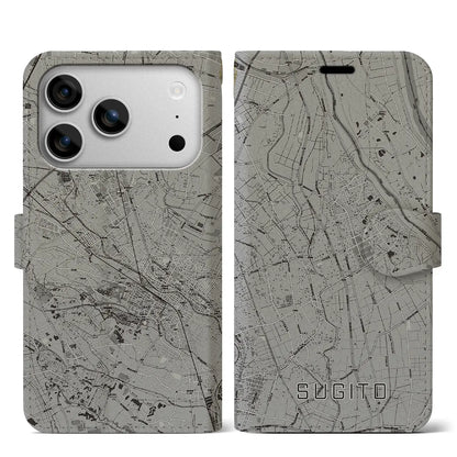 【杉戸（埼玉県）】地図柄iPhoneケース（手帳タイプ）