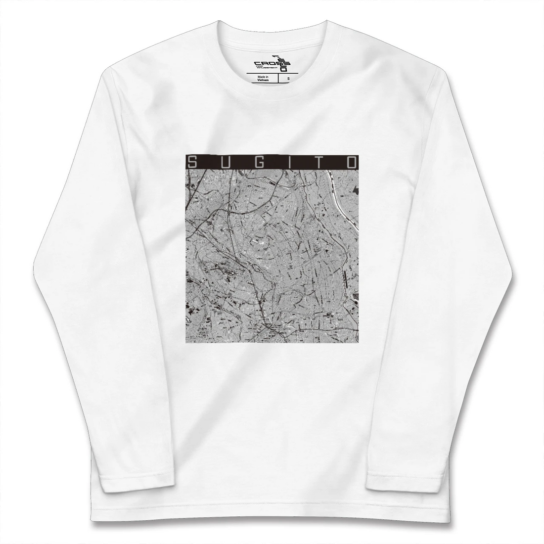 【杉戸(埼玉県)】地図柄ロングスリーブTシャツ