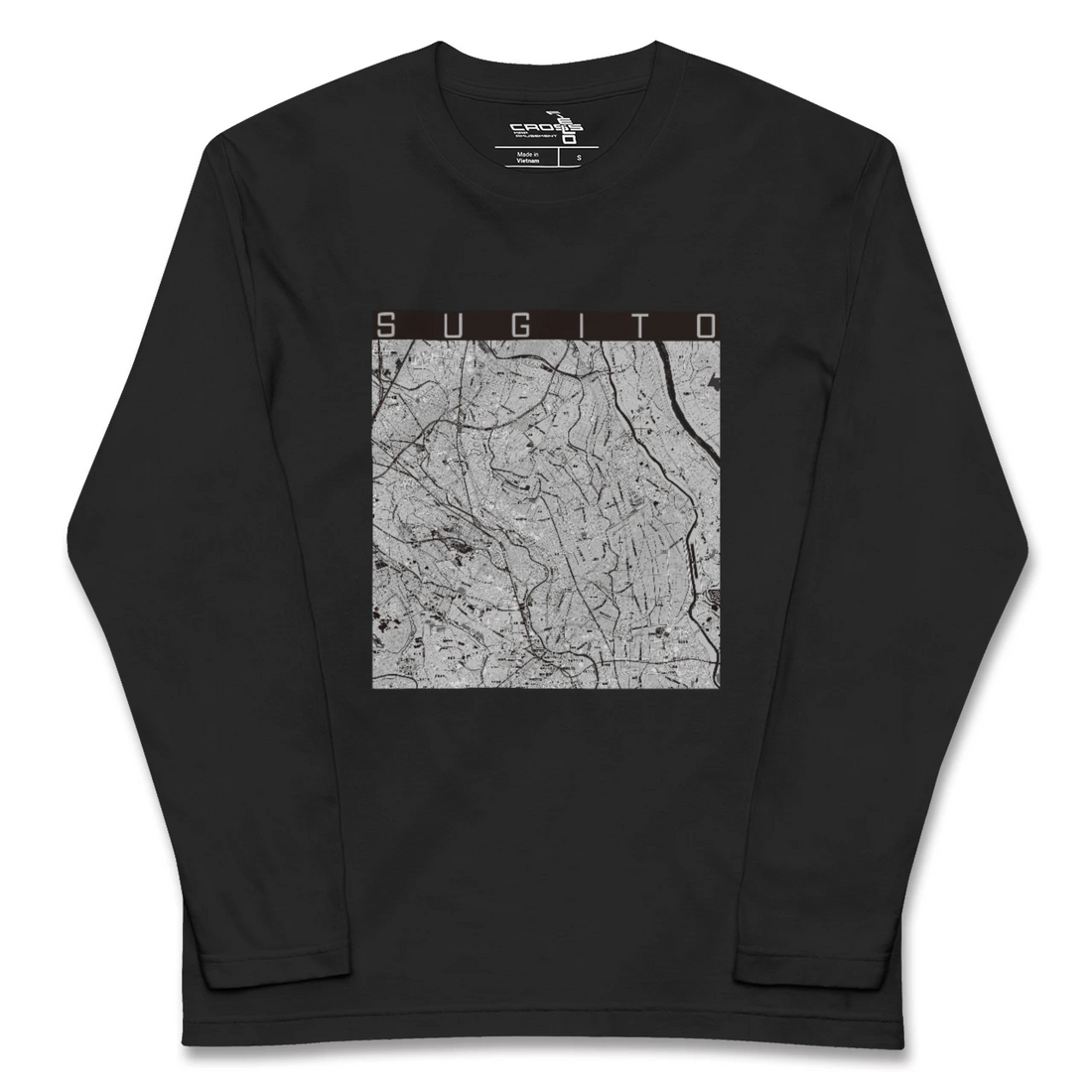 【杉戸(埼玉県)】地図柄ロングスリーブTシャツ