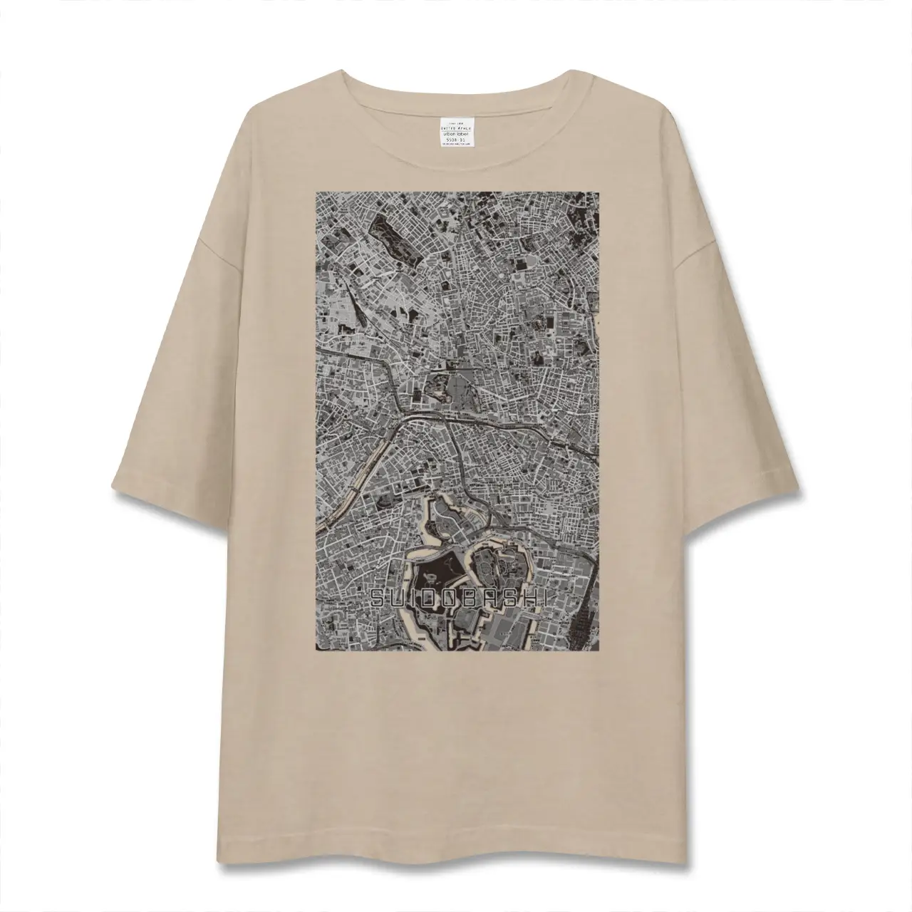 【水道橋（東京都）】地図柄ビッグシルエットTシャツ